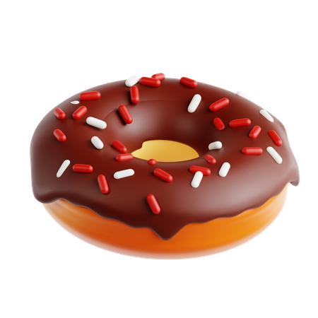 Donut Chocolate  3D Icon