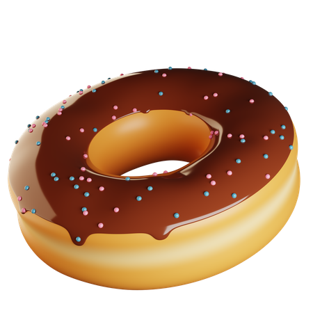 Donut Chocolate  3D Illustration