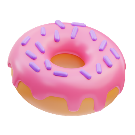 Donut com granulado  3D Icon