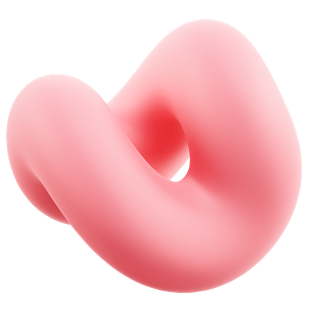 Donut curvo  3D Icon