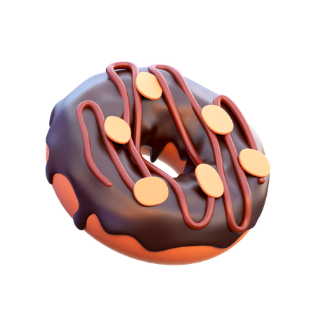 Donut de chocolate  3D Icon