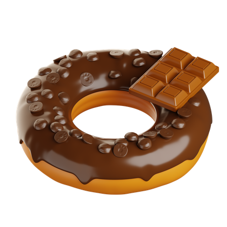 Rosquinha de chocolate  3D Icon