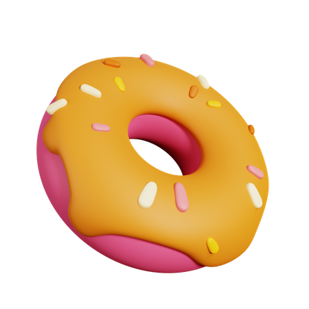 Donut de chocolate  3D Illustration