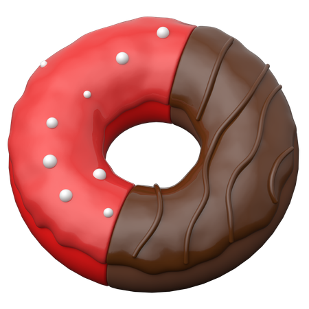 Donut de doble sabor  3D Icon