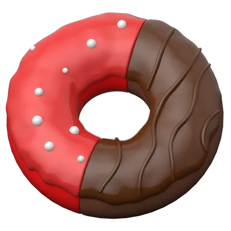 Donut de doble sabor  3D Icon