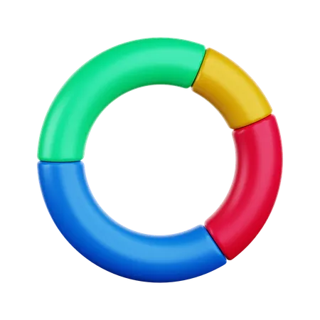 Donut-Diagramm  3D Icon