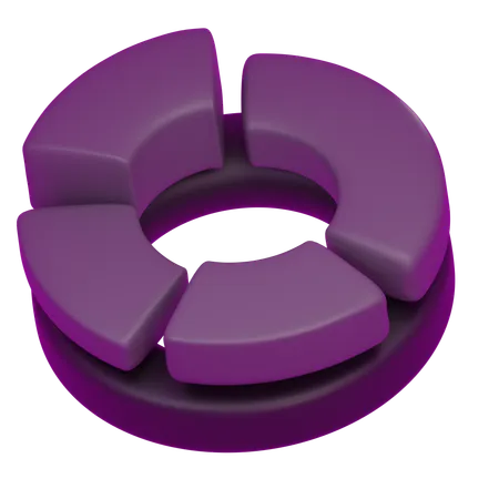 Donut-Diagramm  3D Icon