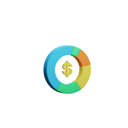 Donut-Diagramm  3D Illustration