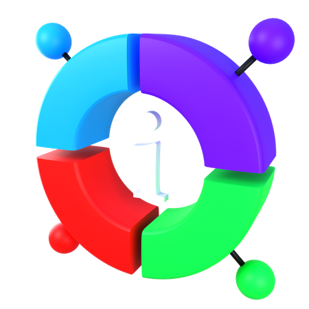 Donut-Diagramm  3D Illustration