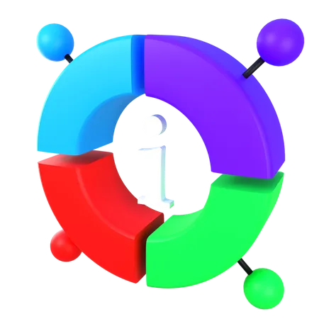 Donut-Diagramm  3D Illustration