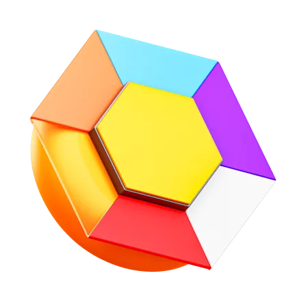 Donut-Diagramm  3D Illustration