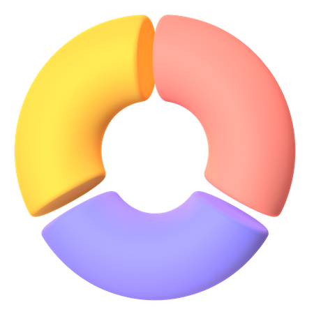 Donut-Diagramm  3D Icon