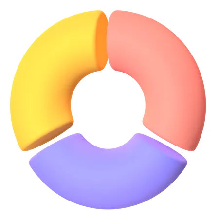 Donut-Diagramm  3D Icon