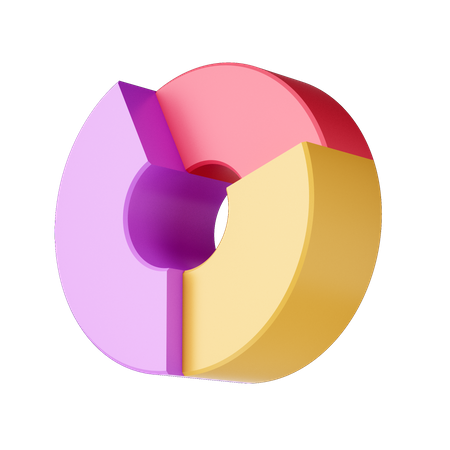 Donut-Diagramm  3D Icon