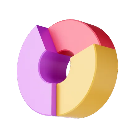 Donut-Diagramm  3D Icon