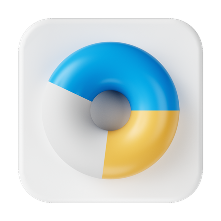 Donut-Diagramm  3D Icon