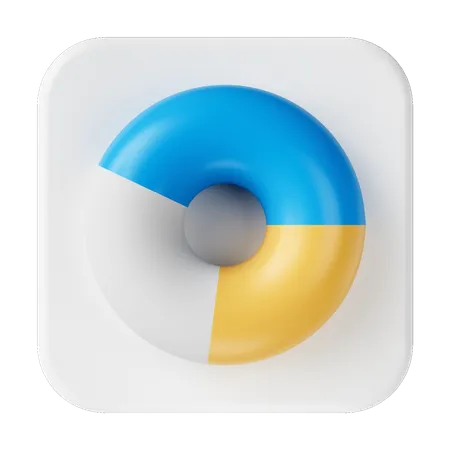 Donut-Diagramm  3D Icon