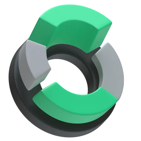 Donut-Diagramm  3D Icon