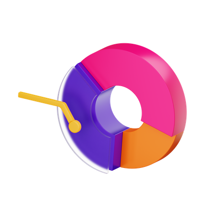 Donut-Diagramm  3D Icon