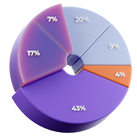 Donut-Diagramm  3D Icon