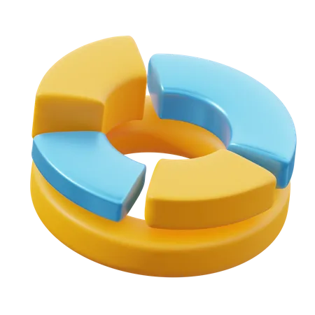 Donut-Diagramm  3D Icon