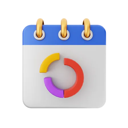 Donut-Chart-Kalender  3D Icon