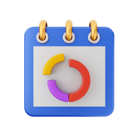 Donut-Chart-Kalender  3D Icon