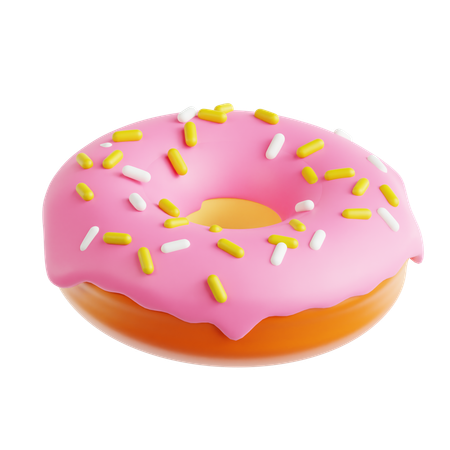 Donut Erdbeere  3D Icon