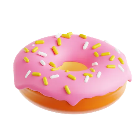 Donut Erdbeere  3D Icon