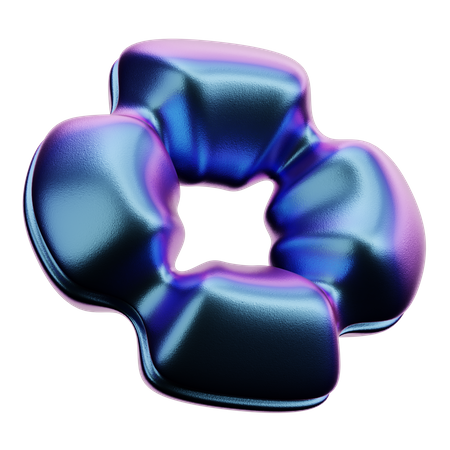 Forma abstracta de donut  3D Icon