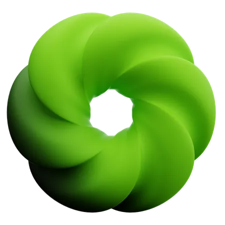 Forma abstracta de donut  3D Icon