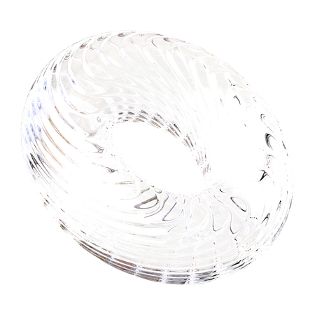 Donut de cristal con forma abstracta  3D Icon