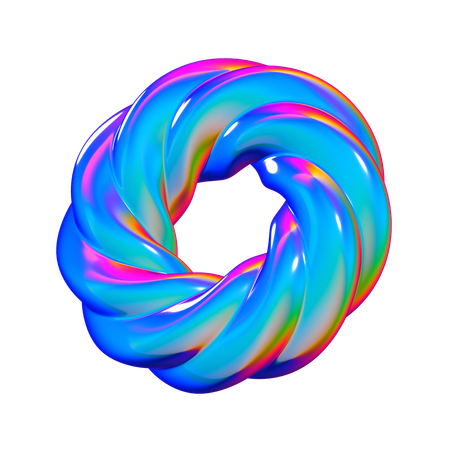 Forma abstrata de rosquinha  3D Icon