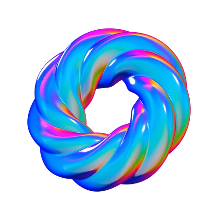 Forma abstrata de rosquinha  3D Icon