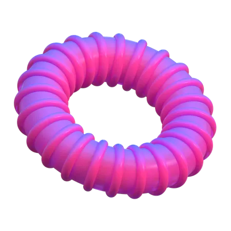 Forma abstrata de rosquinha  3D Icon