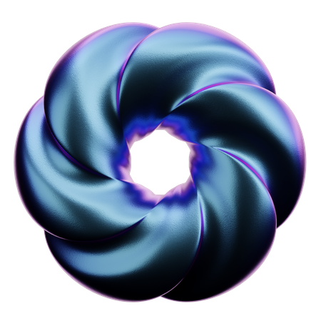 Forma abstrata de rosquinha  3D Icon