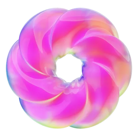 Forma abstrata de rosquinha  3D Icon