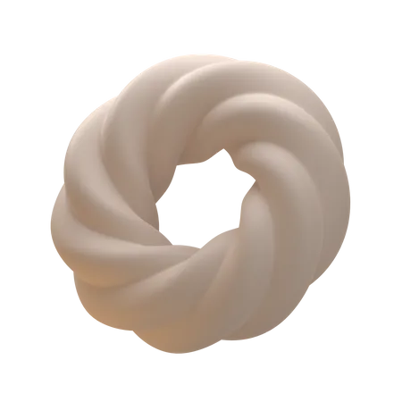 Forma abstrata de rosquinha  3D Icon