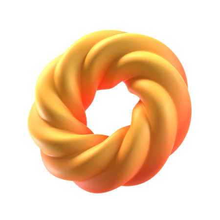 Forma abstrata de rosquinha  3D Icon