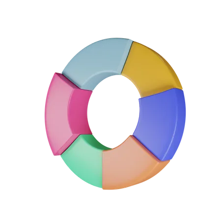 Donut Full Chart 3 D Icon Contains PNG BLEND GLTF And OBJ Files 3D Icon