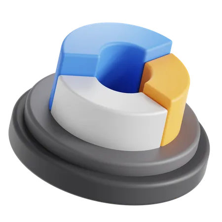Data Visualization With Donut Chart 3D Icon