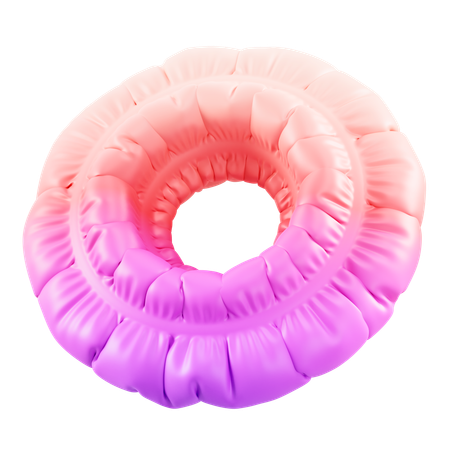 Donut Inflation Abstract  3D Icon