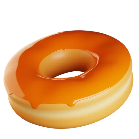 Donut laranja  3D Illustration