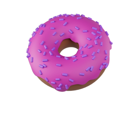 Donut mit Zuckerguss und Marshmallows  3D Icon