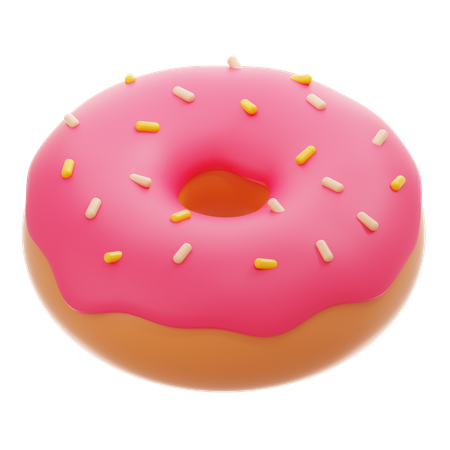 Rosquinha de morango  3D Icon