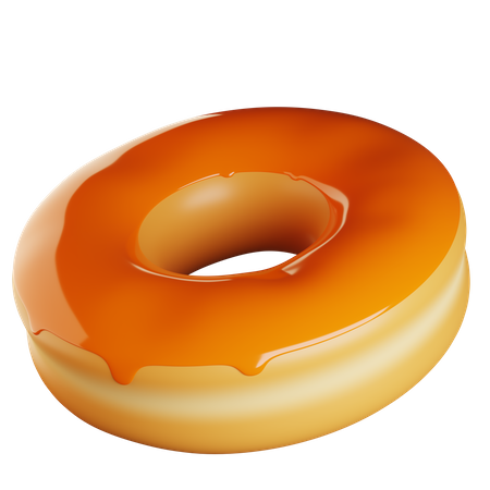 Donut Orange  3D Illustration