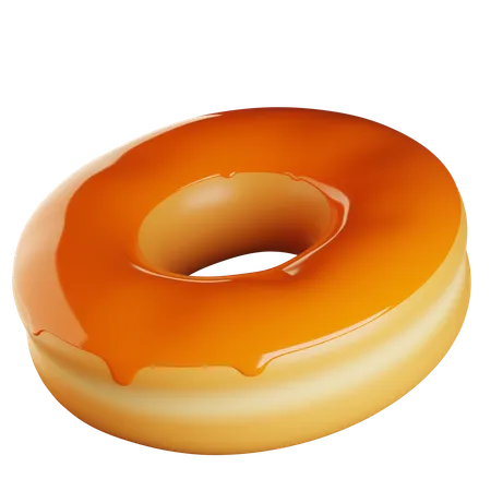 Donut Orange  3D Illustration