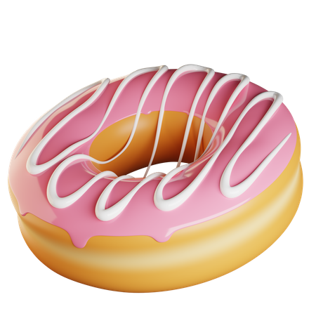 Donut Pink  3D Illustration