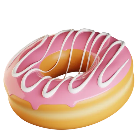 Donut Pink  3D Illustration