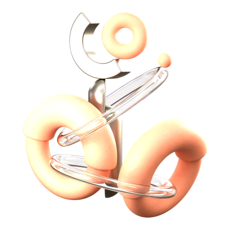 Donut abstrato  3D Icon